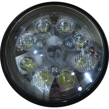 Tiger Lights 24W LED Sealed Round Hi/Lo Beam 12V For John Deere 6100 Flood/Spot Offroad Light TL3020